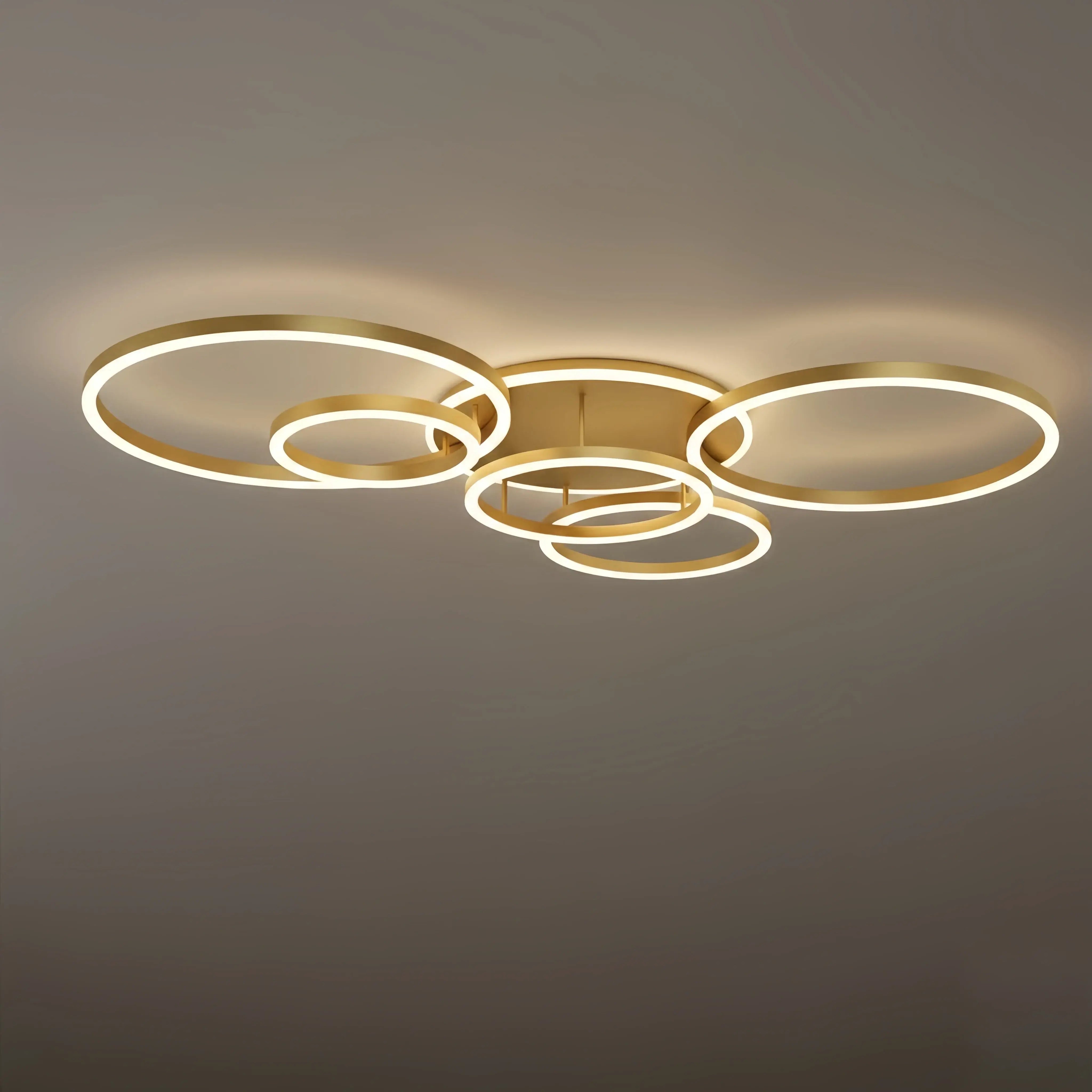 Ring Black/Gold Celing Light, 4Style, for Bedroom/Living Room/Commercial